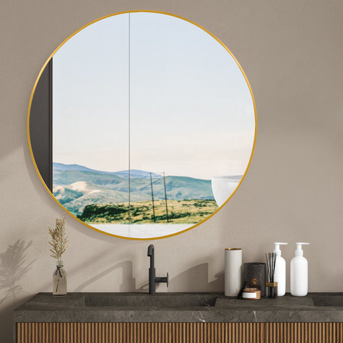 Mercer41 Round Bathroom Mirror & Reviews | Wayfair